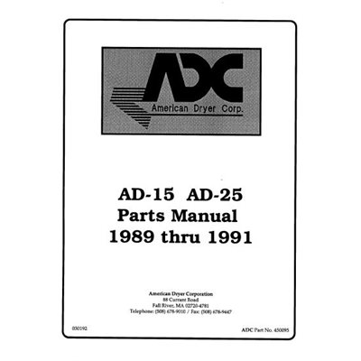 AD15 / AD25 PARTS MANUAL 89-91